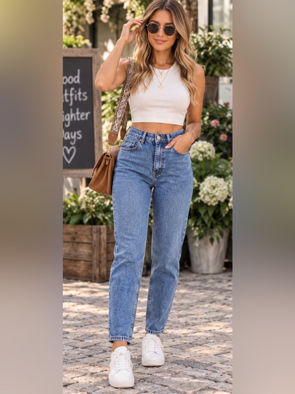 NWT PrettyLittleThing Mid Wash Mom Jeans US 0 High Rise Straight Leg Y2K